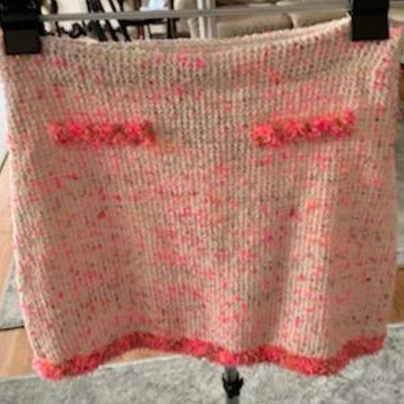 Zara Tweed frayed skirt - Picture 1 of 4